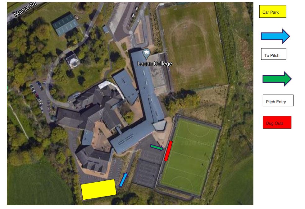 Lagan College - recommended parking area